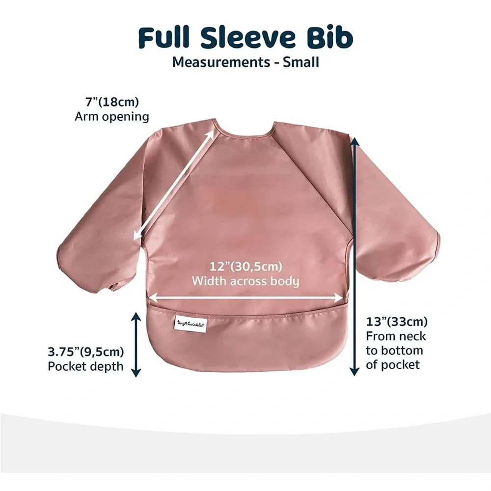 Pink long Sleeved Bib with Eco-Friendly Packaging